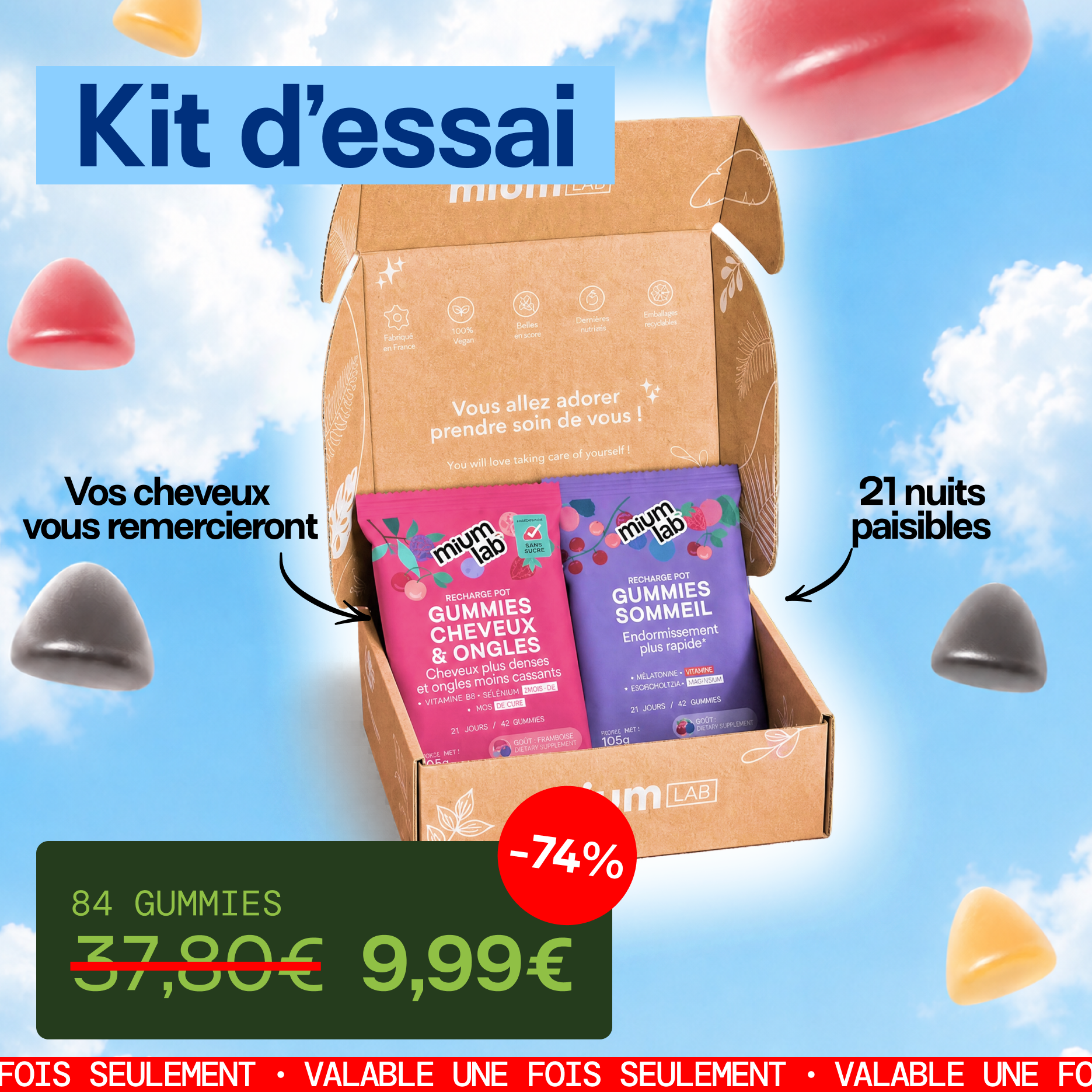 mium-lab-kit-sommeil-cheveux-gummies-co-recharge-2x21-jours image 2