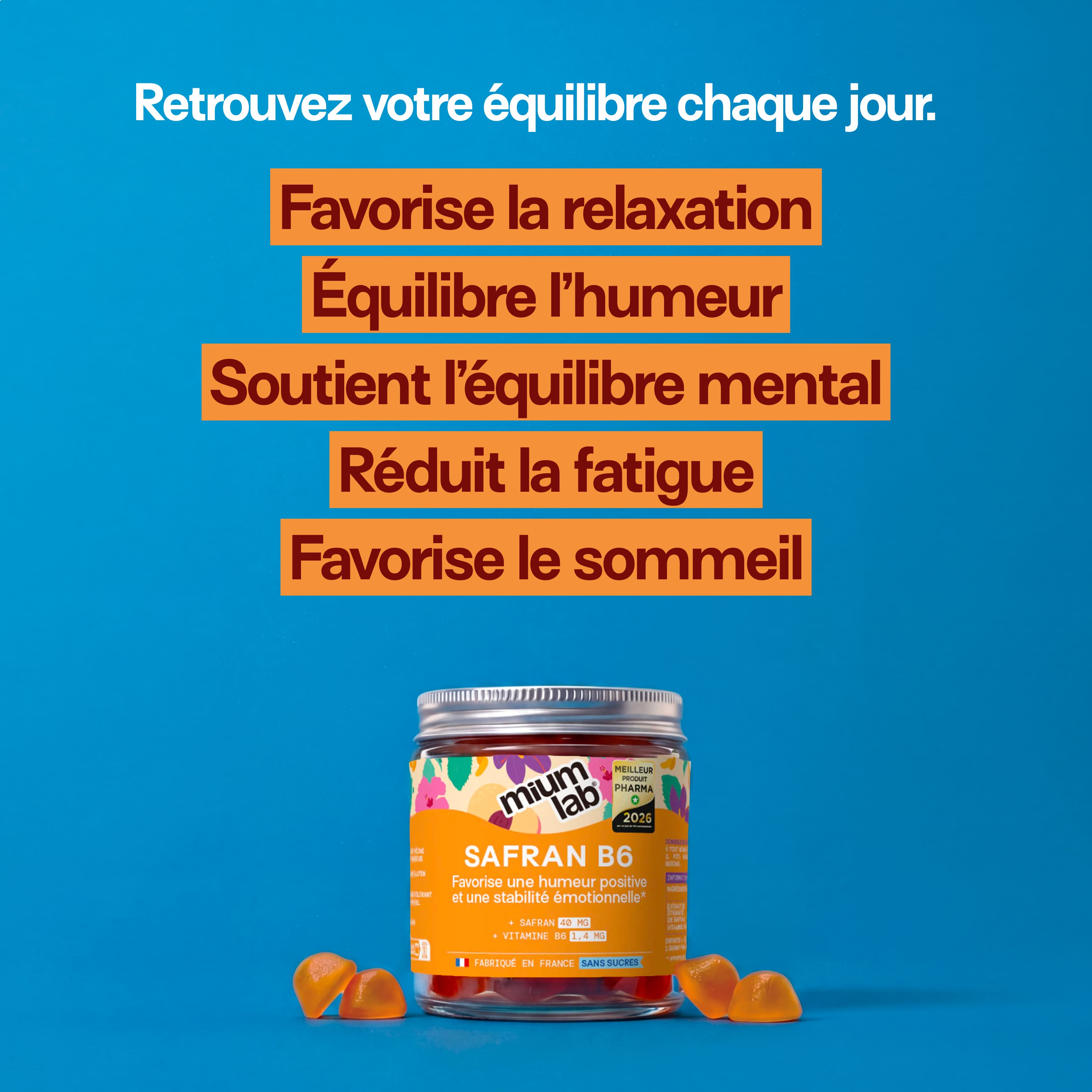 mium-lab-health-gummies-safran-b6-gummies-p-che-4x21-jours-stress image 2