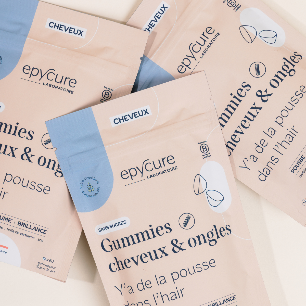 epycure-cheveux-ongles-gummies-cheveux-3-mois-pousse-brillance image 2