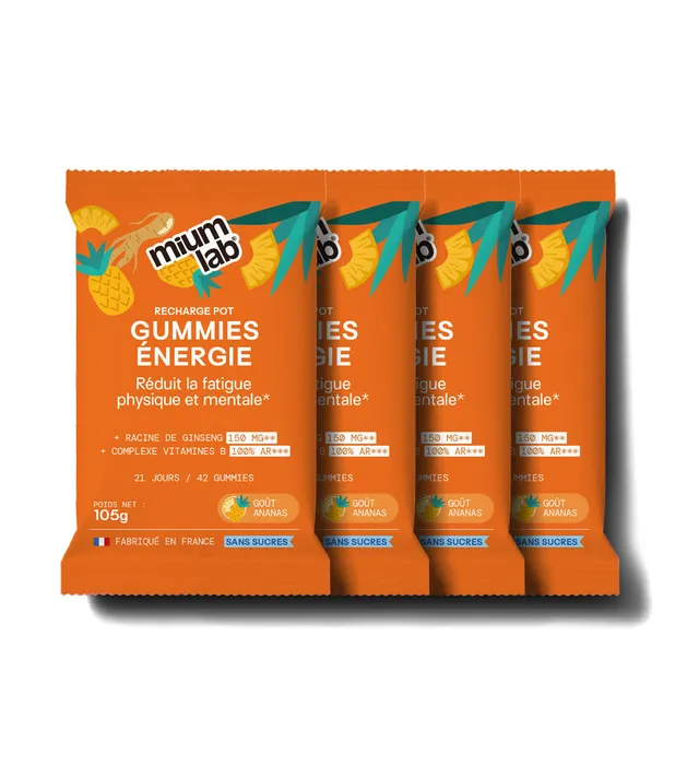 mium-lab-nergie-gummies-sans-sucres-pack-4x21-jours-guarana image 1