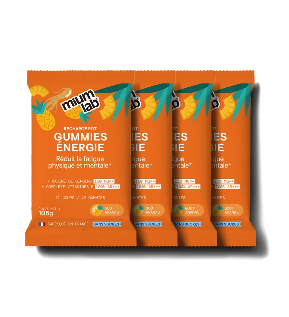 mium-lab-nergie-gummies-sans-sucres-pack-4x21-jours-guarana image 1