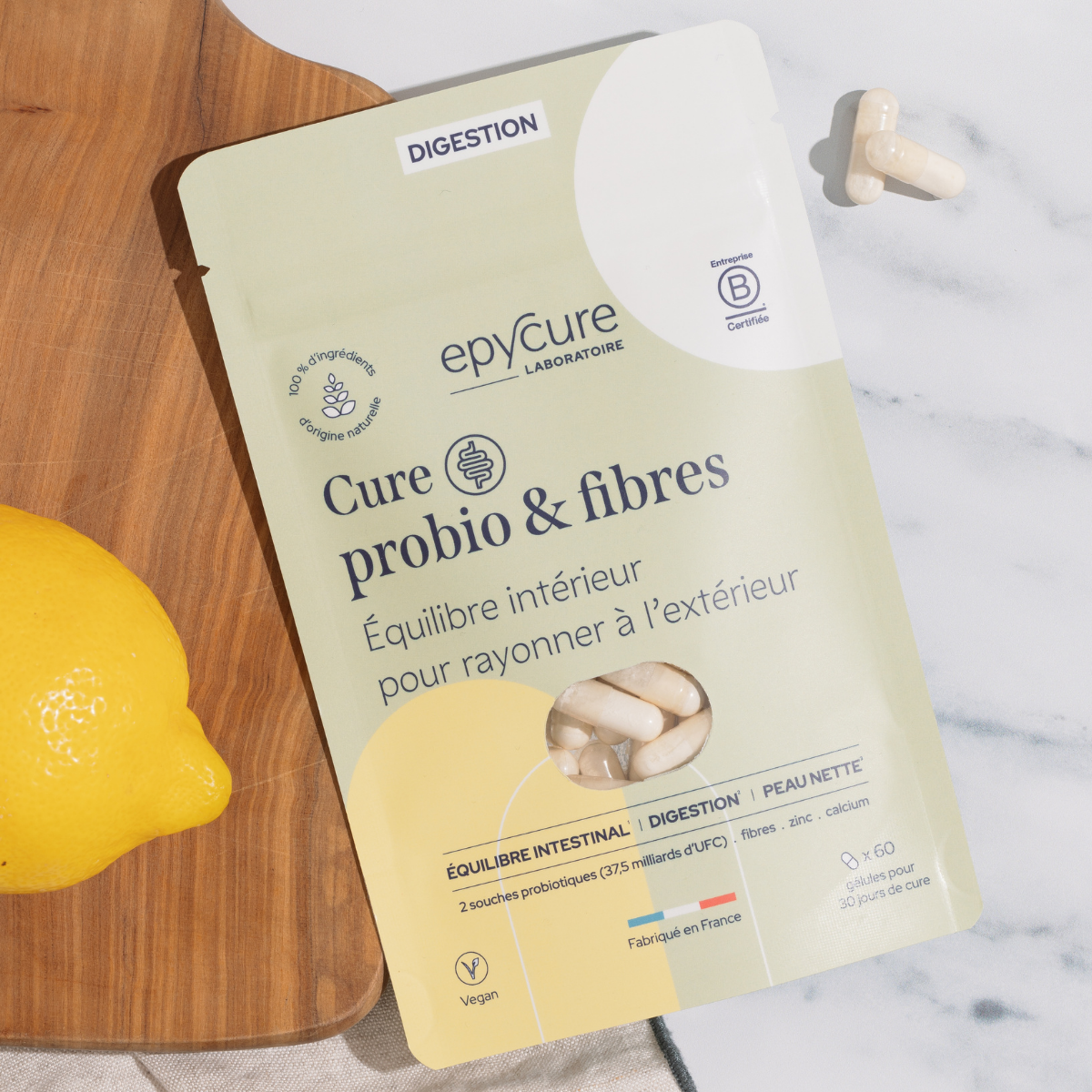 epycure-drainage-cure-probio-fibres-probiotiques-1-mois-microbiote image 2