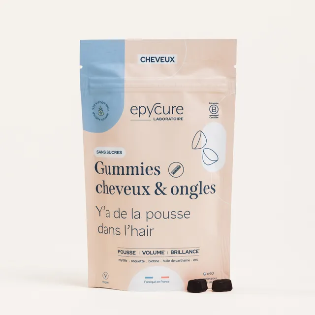 epycure-cheveux-ongles-gummies-cheveux-3-mois-pousse-brillance image 1