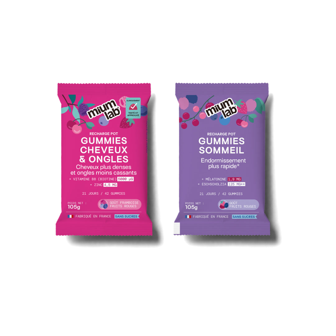 mium-lab-kit-sommeil-cheveux-gummies-co-recharge-2x21-jours image 1