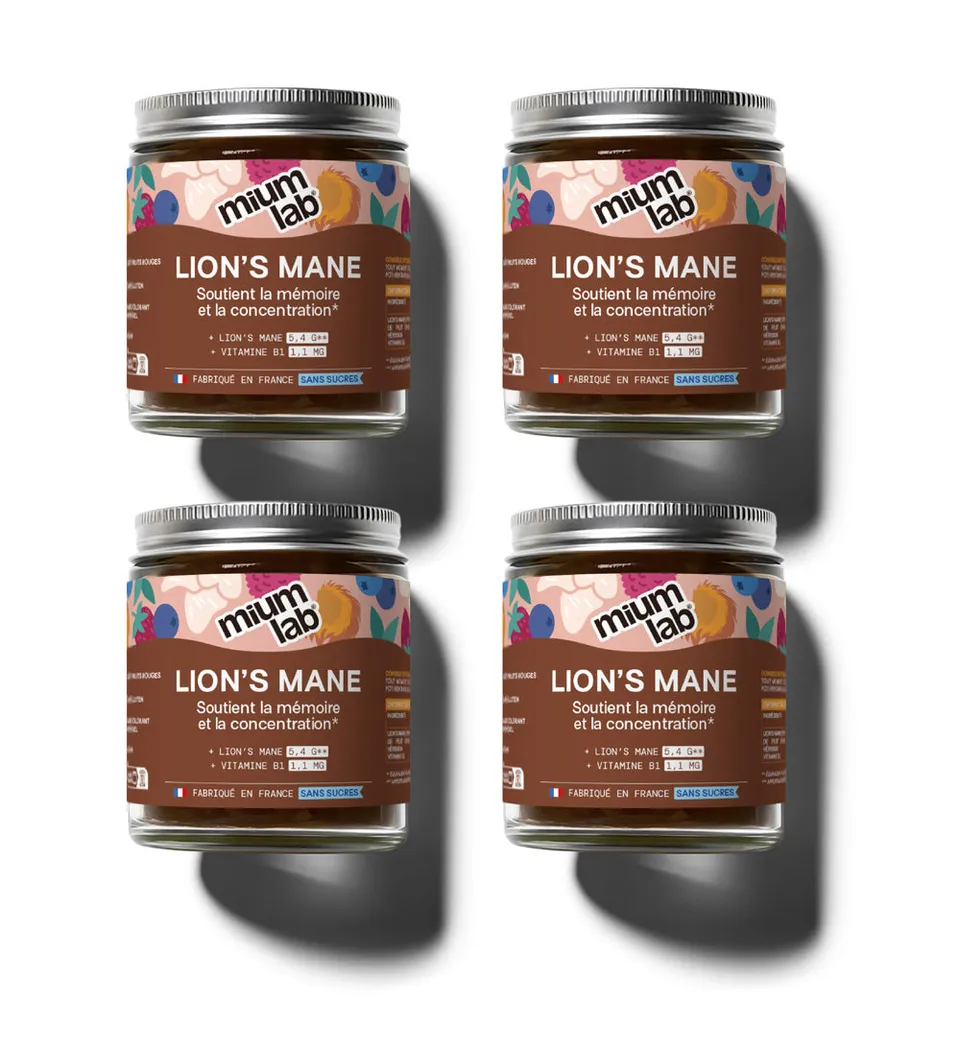 mium-lab-health-gummies-gummies-lion-s-mane-m-moire-4-pots image 1